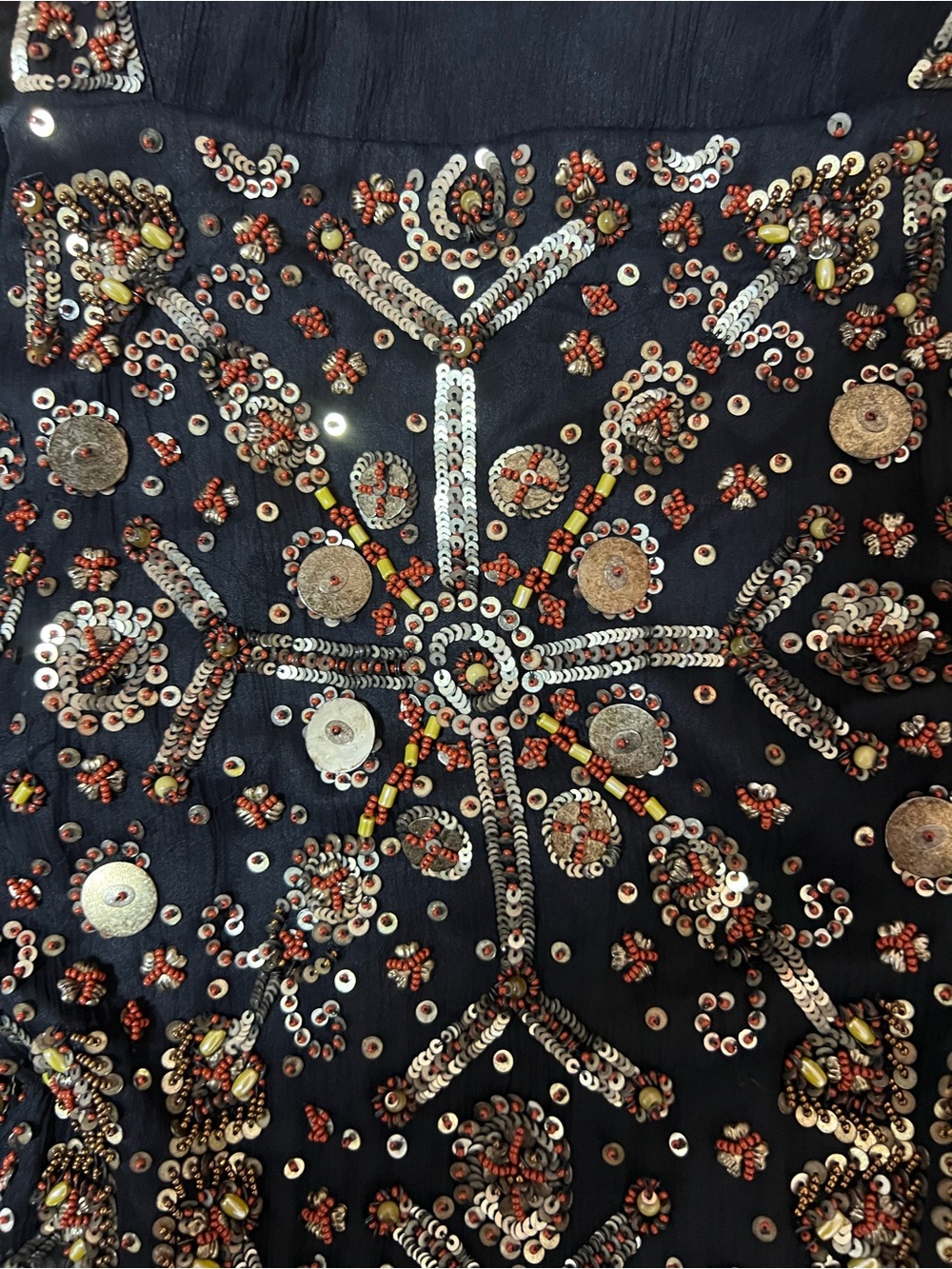 [FARM RIO] Black Sequin Embellished Evening Dress - Picture 11 of 12